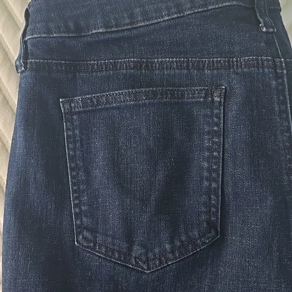 Womens So Slimming Girlfriend Slim Leg,Blue and Tan Straight Jeans - Picture 6 of 6